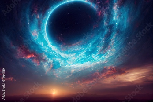 Colorful night sky space. nebula and galaxies in space. astronomy concept background.