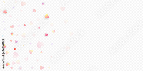 heart love vector confetti frame valentine pink