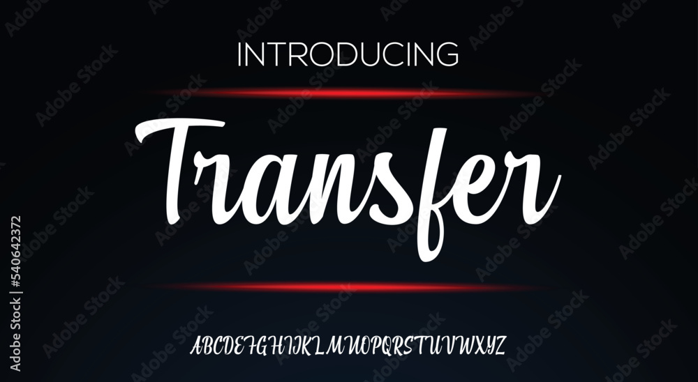 TRANSFER Signature Font Calligraphy Logotype Script Font Type Font ...