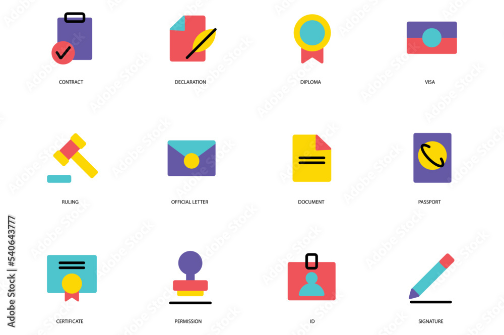 legal-documents-set-of-icons-concept-in-the-flat-cartoon-style
