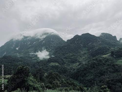 clouds over mountain