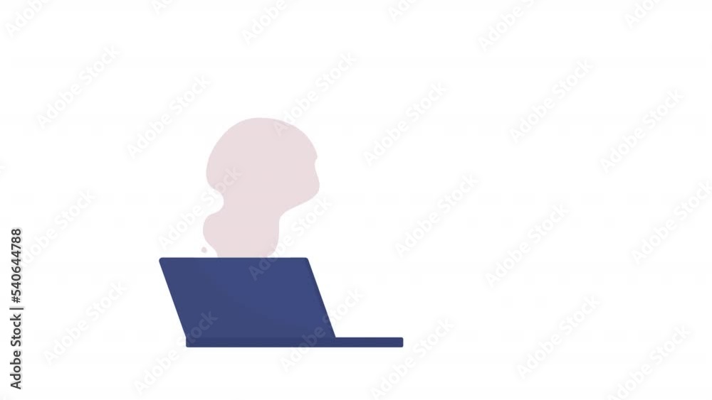 Animated laptop for college object. Distance learning. Flat cartoon style HD video footage with alpha channel. Color illustration on transparent background for animation. Quicksand font used Animated laptop for college object. Distance learning. Flat cartoon style HD video footage with alpha channel. Color illustration on transparent background for animation. Quicksand font used