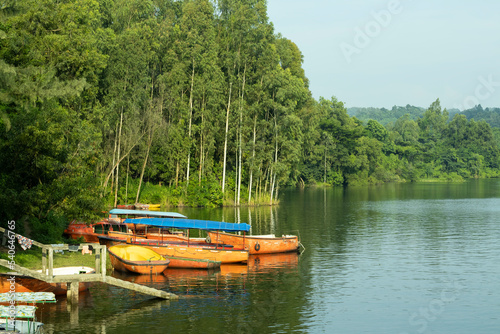 Beautiful Lake And Passenger Boats With Lake View  