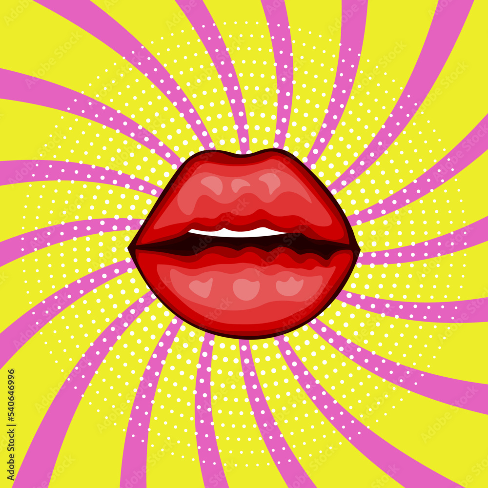 Obraz premium Vector background in comic book style with swirl sunburst