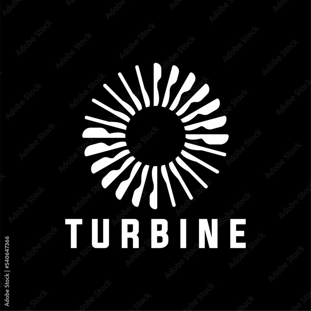 Fototapeta premium turbine rotate modern logo design