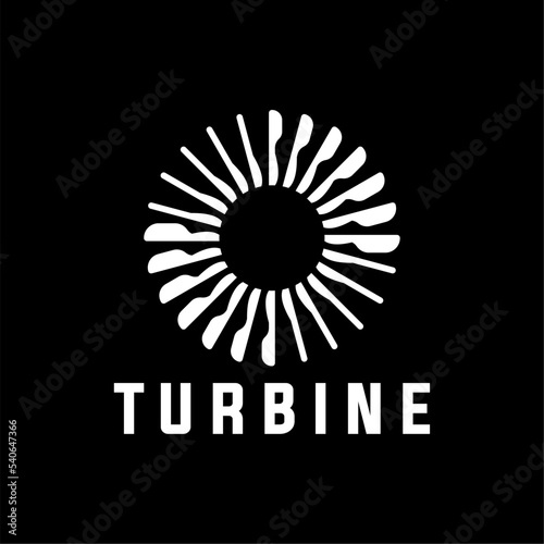 turbine rotate modern logo design