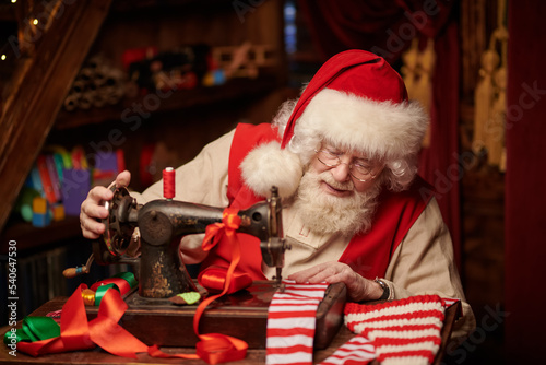 hardworking santa claus photo