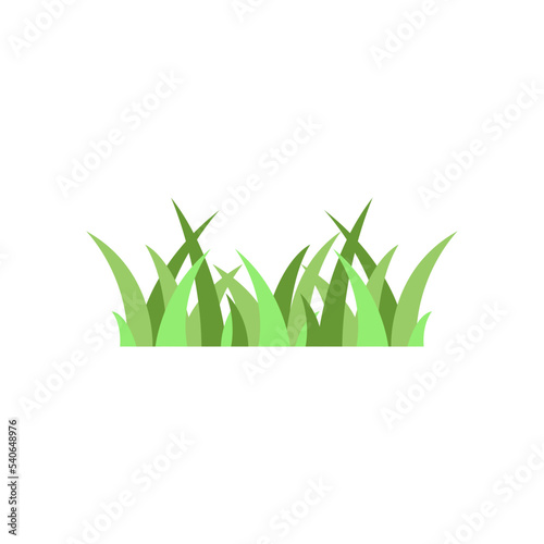 Grass plants logo design vector illustration
