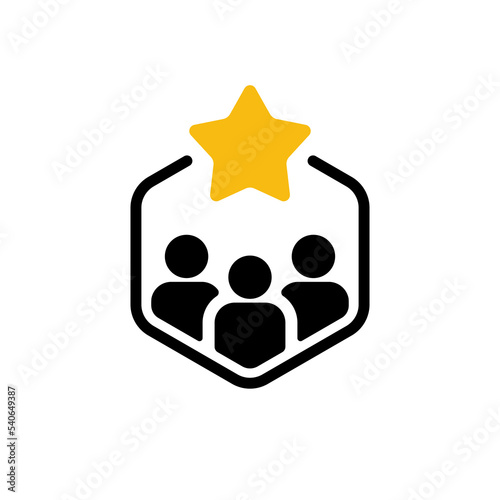 client loyalty or customer satisfaction icon