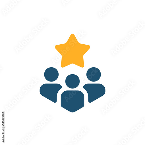 customer loyalty or retention icon with star