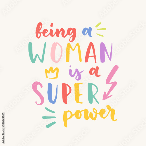 women's rights quote and phrase. Vector lettering about feminism, woman rights, motivational slogan. Women support and empower, care of yourself, self-care poster.