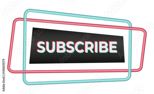 Icon for popular social network. Black - blue - pink modern advertising social media design. Horizontal picture frame Vector illustration Isolated on white background