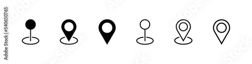 Geo pin icon. Geo mark symbol. Outline symbol. Vector sign.