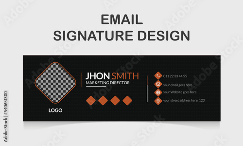 Corporate Business Email signature template or email footer design set