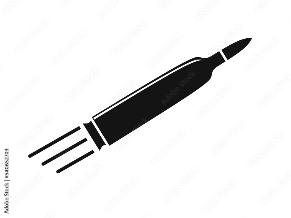 Obraz premium gun bullet icon with simple design