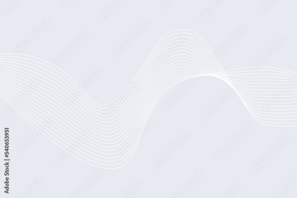 Fototapeta premium Abstract Wave line light white background. gradient gray color modern background 