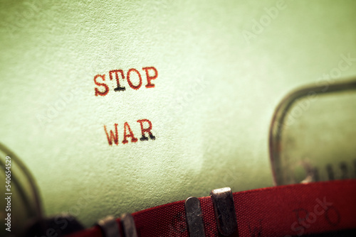 Stop war concept