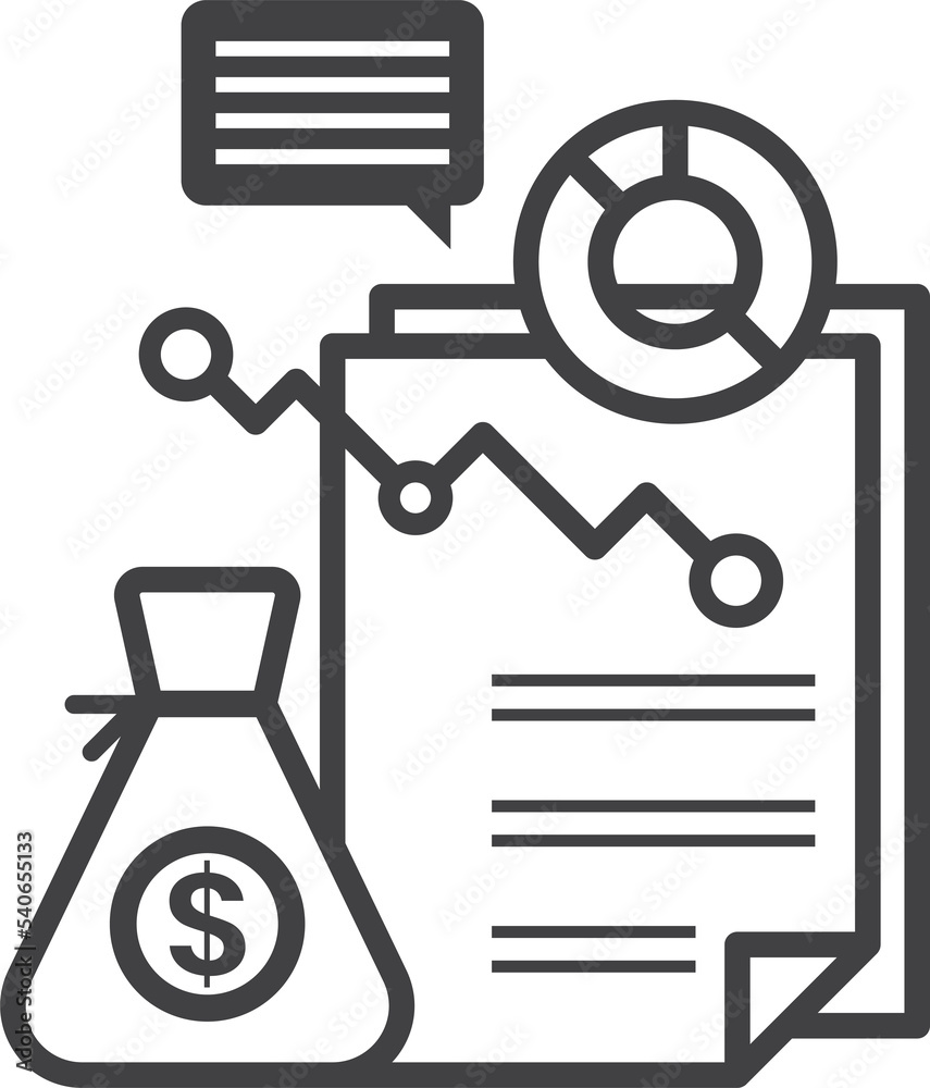 Reports and statistics illustration in minimal style Reports and statistics illustration in minimal style