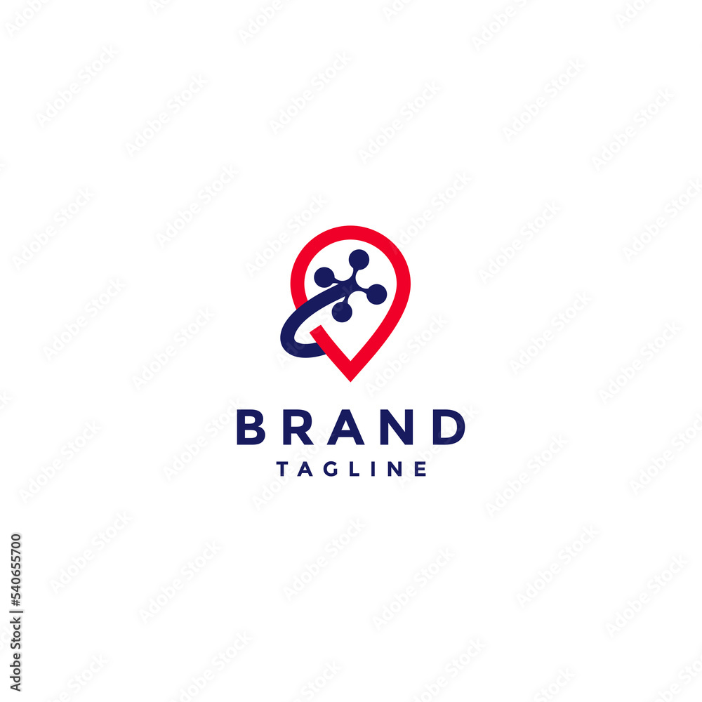 Drone Flying Around Hot Spot Icon Logo Design. Drone and Icon Hot Spot Logo Design. Drone Flying Around Hot Spot Icon Logo Design. Drone and Icon Hot Spot Logo Design.