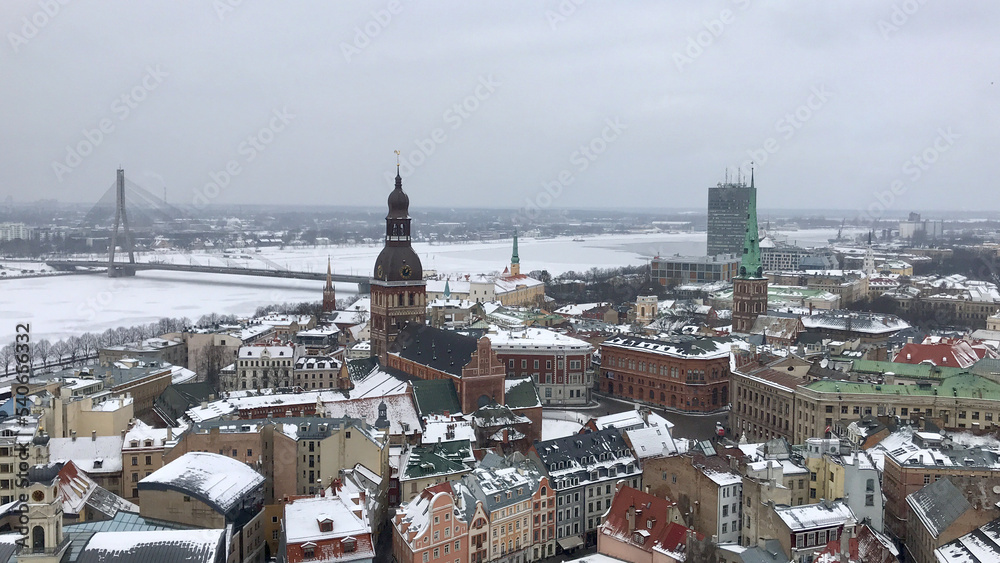Riga, Latvia, February 2018 - A large city HQ