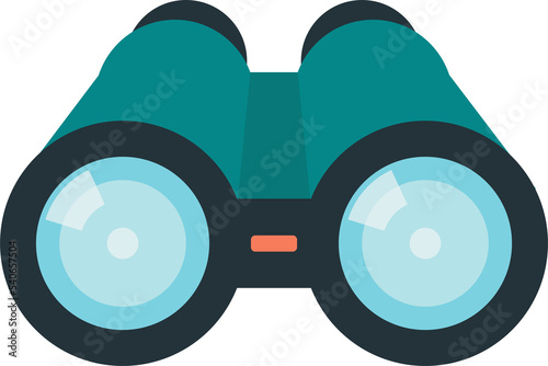 binoculars illustration in minimal style
