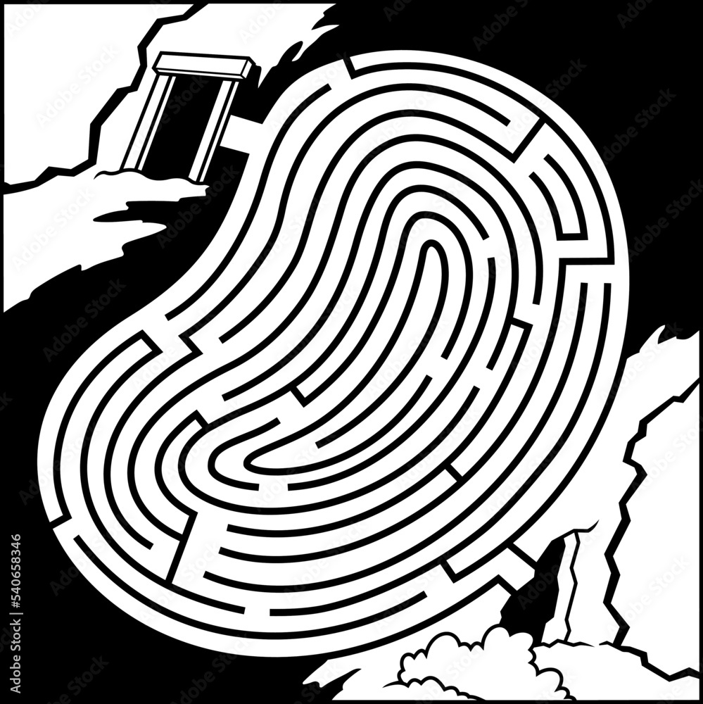Cartoon Maze Game Education For Kids You Have To Go Through The ...
