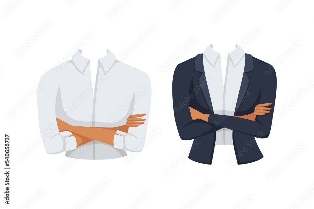 Office Woman Upper Body with Arms as Constructor and Creation Vector Set Office Woman Upper Body with Arms as Constructor and Creation Vector Set