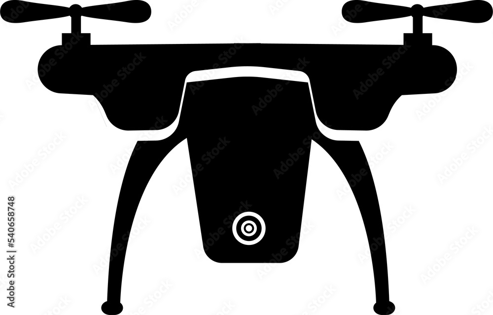 Naklejka premium Illustrations flat design concept drones and camera. PNG