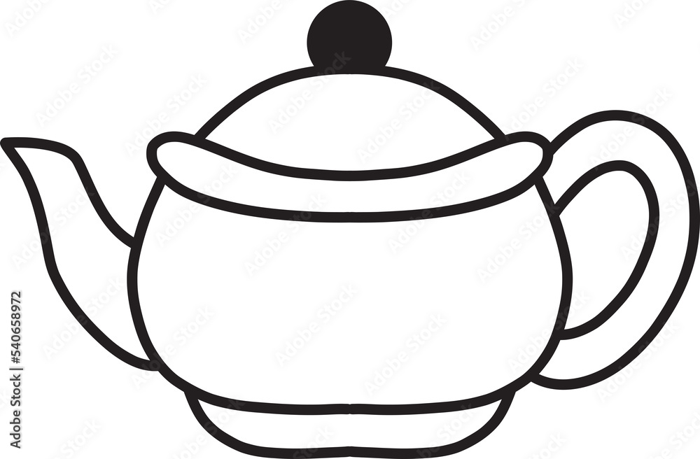 Hand Drawn cute kettle illustration Hand Drawn cute kettle illustration
