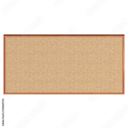 3d rendering illustration of a corkboard