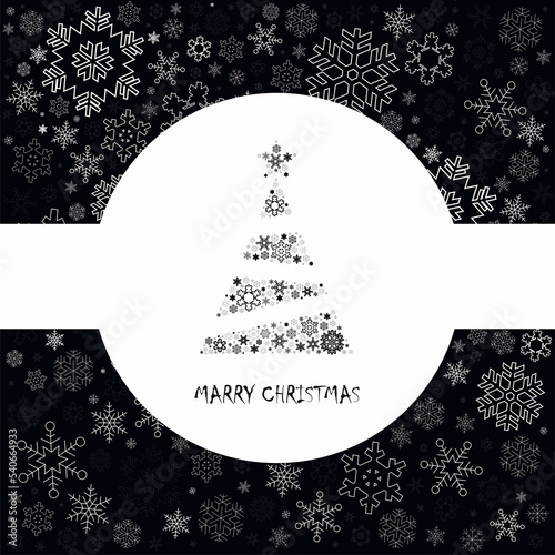 badges, christmas tree and snowflakes greeting card, new year,christmas, logo