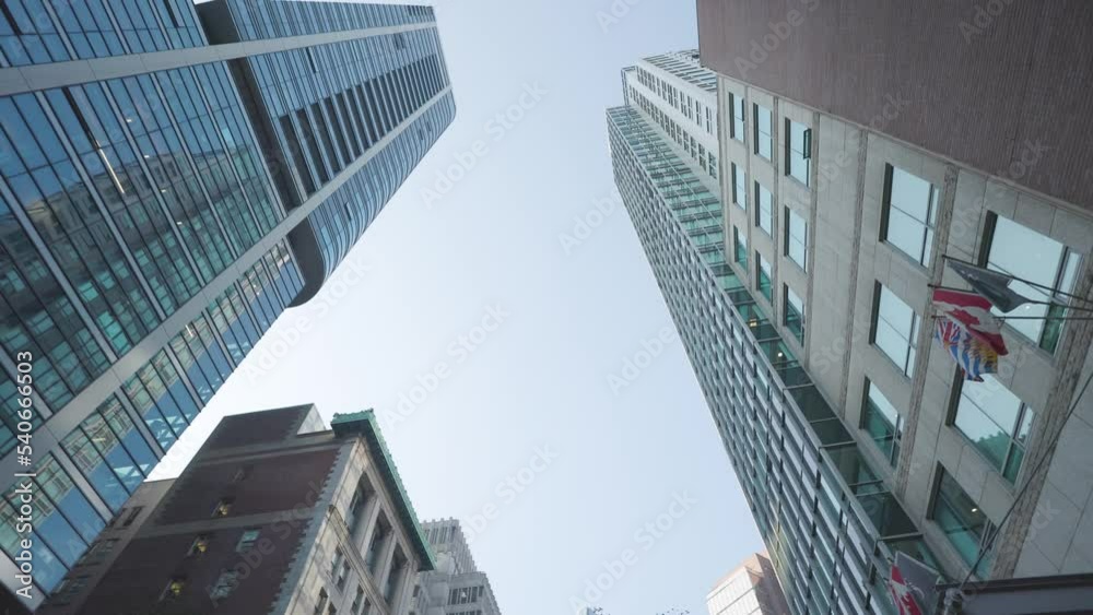 Corporate office building, downtown business district, high rise skyscraper, downtown Vancouver. 4K 24FPS Corporate office building, downtown business district, high rise skyscraper, downtown Vancouver. 4K 24FPS
