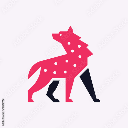 Tela Hyena Logo. Icon design. Template elements