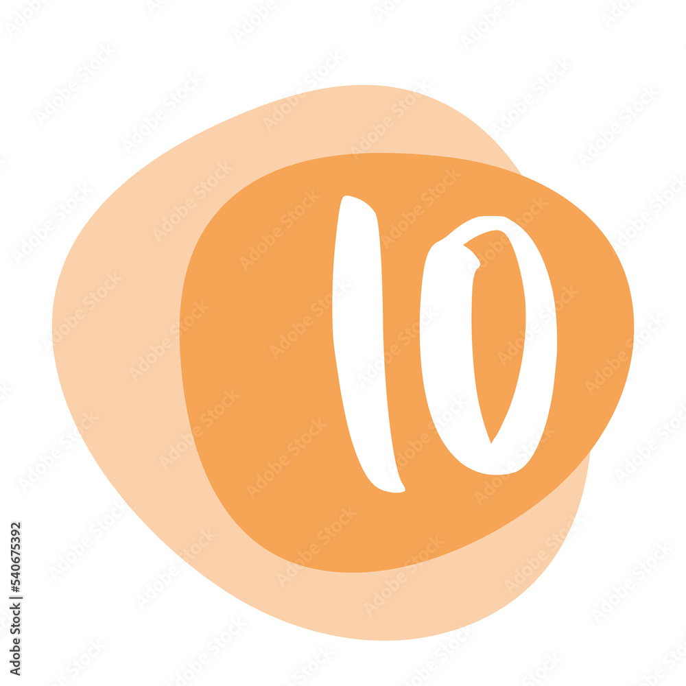 Fototapeta premium Number Info-graphic Bullet point 10, Shape number, Infographic Number.