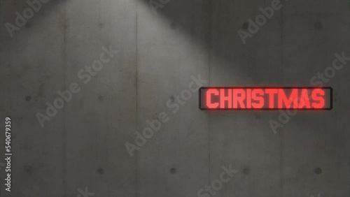 Cartel luminoso Merry Christmas led, 4K