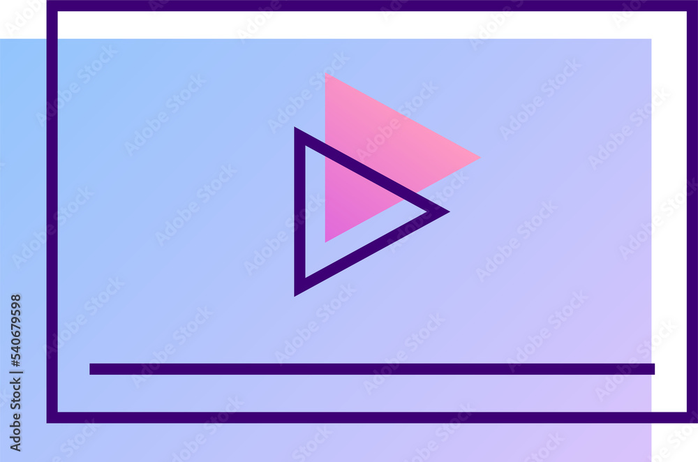 Icons video player Line Gradient digital device application ui kit Icons video player Line Gradient digital device application ui kit