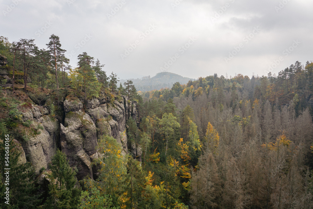 Idyllic and panoramic view of Czech Republic, National Park, Bohemian Switzerland, České Švýcarsko Idyllic and panoramic view of Czech Republic, National Park, Bohemian Switzerland, České Švýcarsko