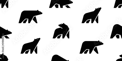 Seamless pattern with Ice Bears. isolated on white background