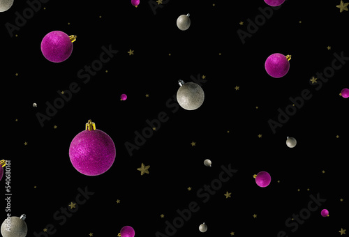 universe with planets decorations, creative holiday concept, planets and ornaments

