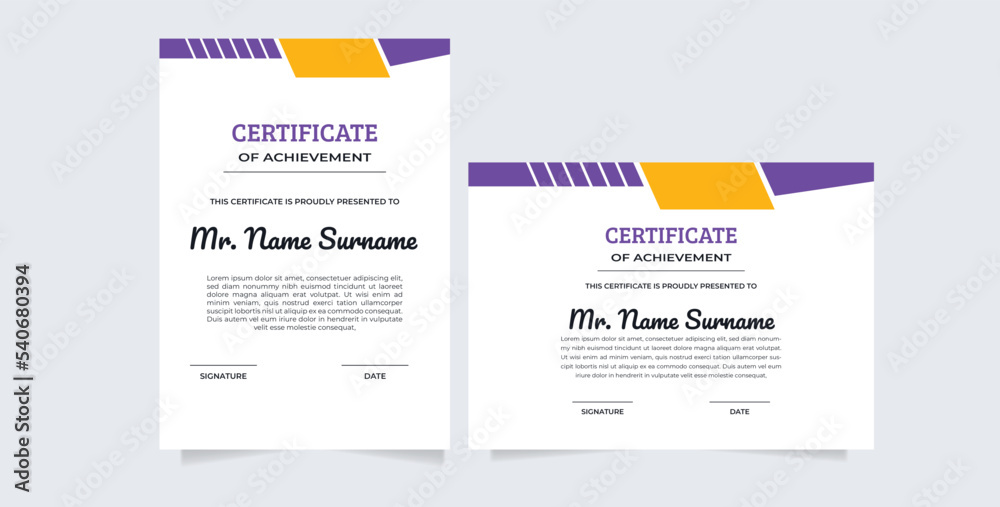 certificate of appreciation border template with luxury badge and modern line and shapes. For award, business