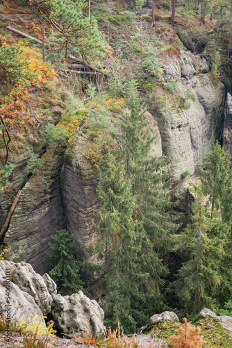 Idyllic and panoramic view of Czech Republic, National Park, Bohemian Switzerland, České Švýcarsko