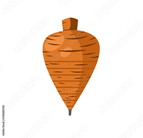 Trompo spinner, illustration, vector on a white background.