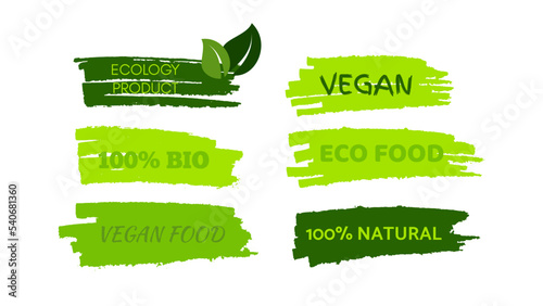 Green natural bio labels