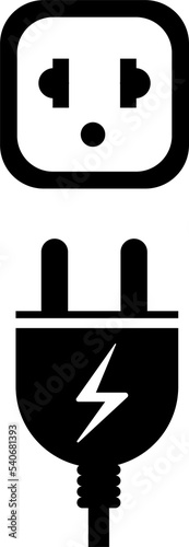 Illustrations electric plug flat design icon appliance for households. PNG photo