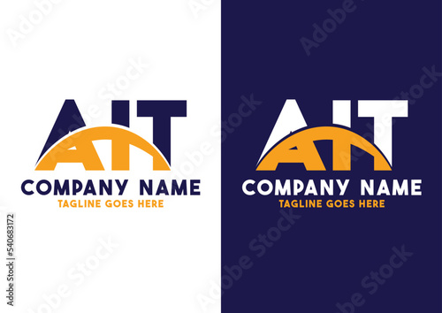 Letter AIT logo design vector template, AIT logo