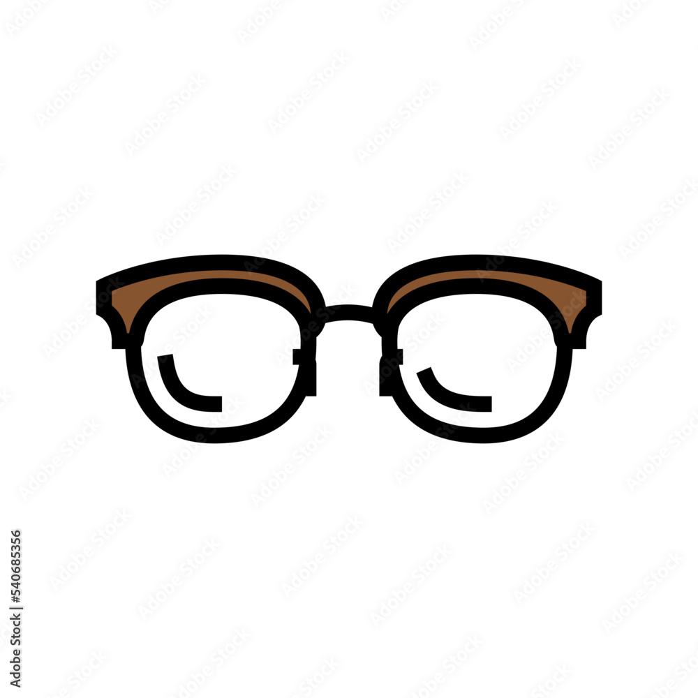 Fototapeta premium hipster glasses optical color icon vector. hipster glasses optical sign. isolated symbol illustration