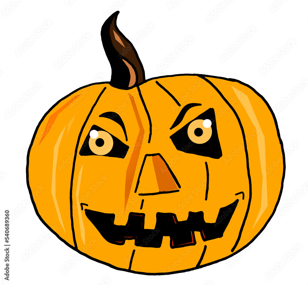 Citrouille Halloween peur sourire maléfique drôle tête de citrouille "qui fait peur" rire humour