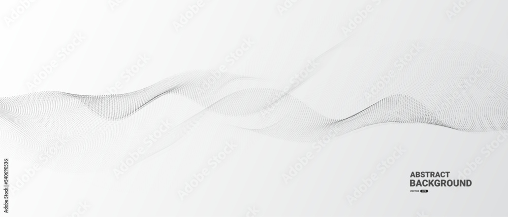 Grey white abstract background with flowing dots particles. Digital future technology concept. vector illustration. Grey white abstract background with flowing dots particles. Digital future technology concept. vector illustration.