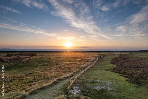Amrum island, Germany: spectacular sunset on Amrum at the northern tip of the island © Olaf