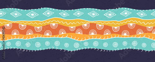 Hand drawn abstract seamless pattern, ethnic background, african style - great for textiles, banners, wallpapers, wrapping - vector design